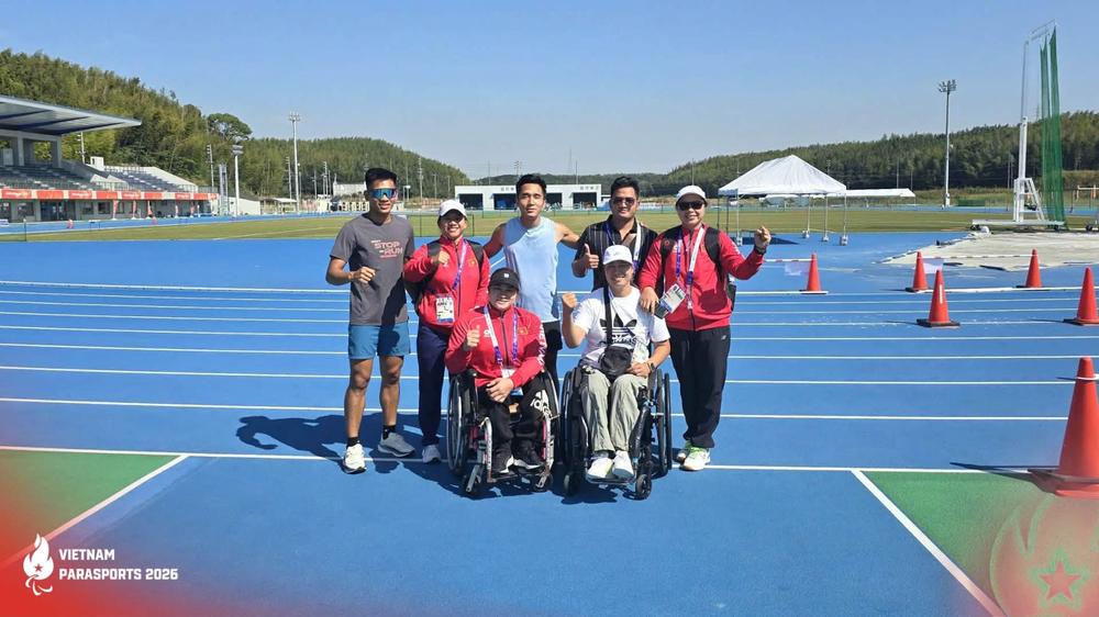 Asian Para Games 2026: VĐV thể thao người khuyết tật Việt Nam bắt đầu tập luyện tại Nhật Bản - Ảnh 1. Asian Para Games 2026: VĐV thể thao người khuyết tật Việt Nam bắt đầu tập luyện tại Nhật Bản - Ảnh 1.