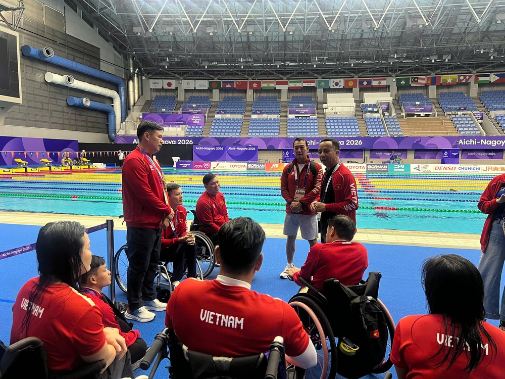 Trưởng đoàn Nguyễn Trọng Hổ động viên VĐV Việt Nam trước thềm Asian Para Games 2026 - Ảnh 1. Trưởng đoàn Nguyễn Trọng Hổ động viên VĐV Việt Nam trước thềm Asian Para Games 2026 - Ảnh 1.