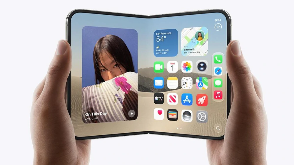 iPhone Duo màn gập camera ẩn 'hạ đo ván' iPhone 16 Pro Max: Cuộc cách mạng thiết kế của Apple - Ảnh 1. iPhone Duo màn gập camera ẩn 'hạ đo ván' iPhone 16 Pro Max: Cuộc cách mạng thiết kế của Apple - Ảnh 1.