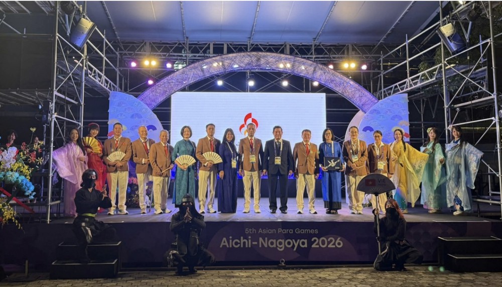 Quốc kỳ Việt Nam tung bay tại Asian Para Games 2026 - Ảnh 2. Quốc kỳ Việt Nam tung bay tại Asian Para Games 2026 - Ảnh 2.