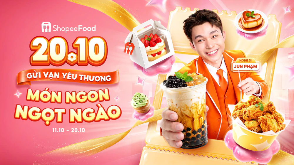 Chiều phái đẹp đủ đường bằng vạn deal yêu thương dịp 20.10 trên ShopeeFood - Ảnh 1.