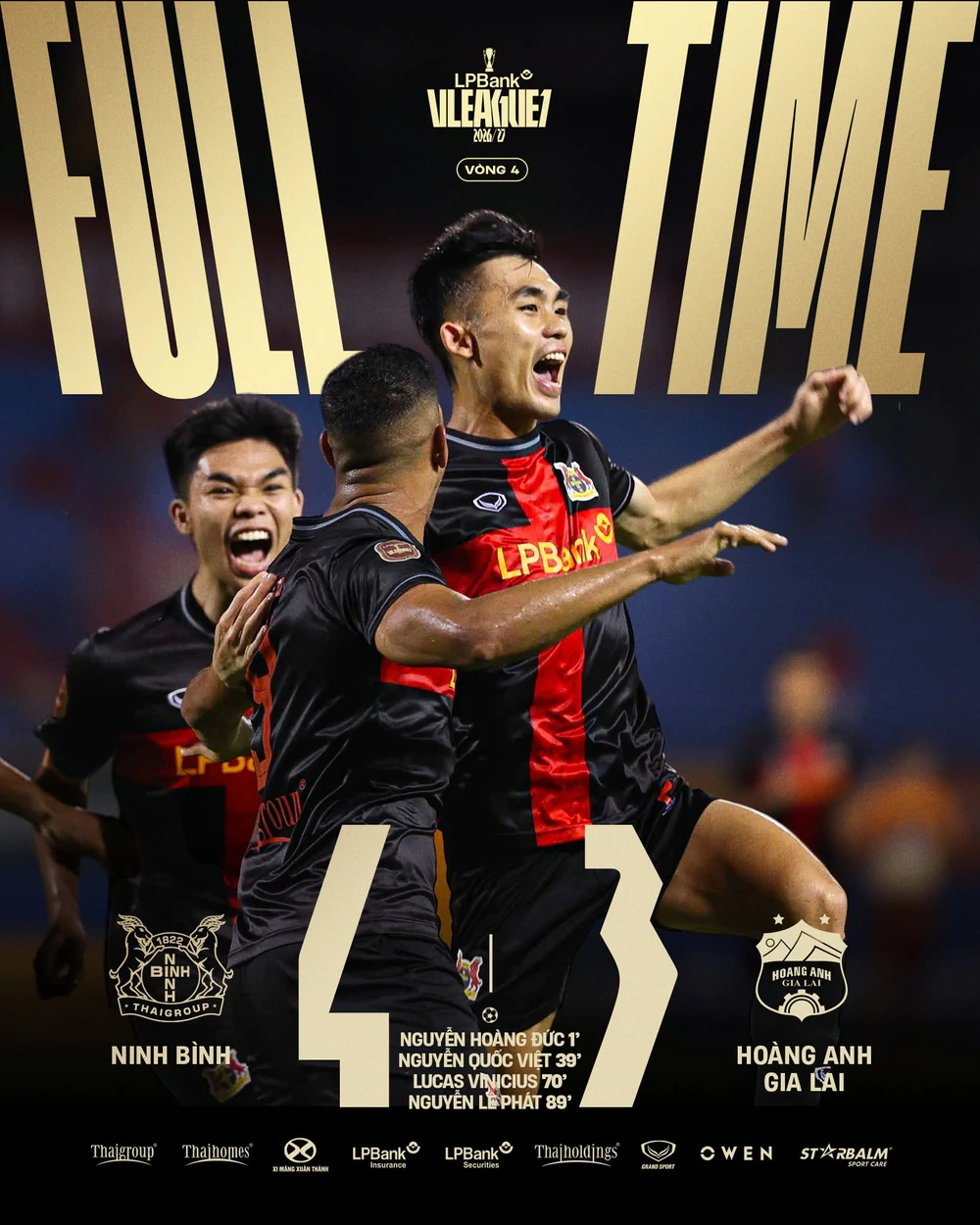 Hoàng Đức ghi bàn, Ninh Bình ngược dòng kịch tính trước HAGL ở vòng 4 V-League - Ảnh 1. Hoàng Đức ghi bàn, Ninh Bình ngược dòng kịch tính trước HAGL ở vòng 4 V-League - Ảnh 1.