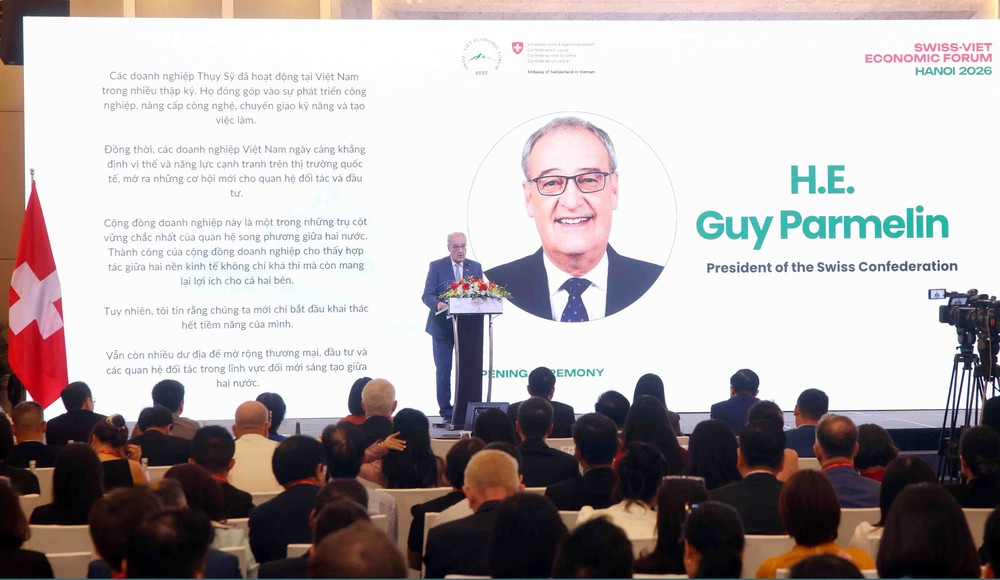 Tổng thống Guy Parmelin dự và phát biểu tại Diễn đàn Kinh tế Việt Nam - Thụy Sĩ 2026 - Ảnh 2. Tổng thống Guy Parmelin dự và phát biểu tại Diễn đàn Kinh tế Việt Nam - Thụy Sĩ 2026 - Ảnh 2.