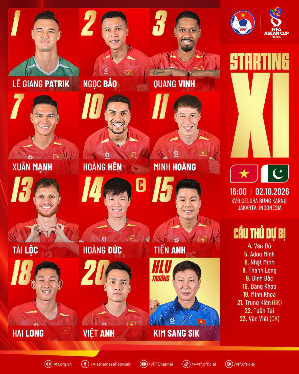 TRỰC TIẾP bóng đá Việt Nam vs Pakistan: Đình Bắc dự bị - Ảnh 3. TRỰC TIẾP bóng đá Việt Nam vs Pakistan: Đình Bắc dự bị - Ảnh 3.