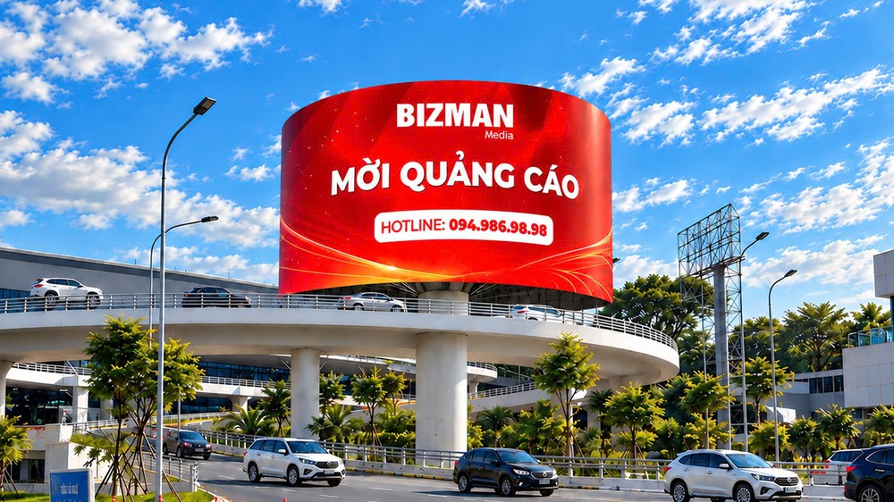 Bizman Media ra mắt màn hình LED tròn 360° tại Nhà ga T3 - Cảng HKQT Tân Sơn Nhất - Ảnh 1. Bizman Media ra mắt màn hình LED tròn 360° tại Nhà ga T3 - Cảng HKQT Tân Sơn Nhất - Ảnh 1.