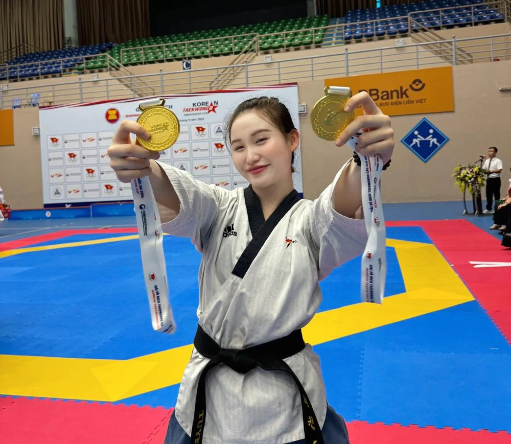 Hot girl taekwondo Châu Ngọc Tuyết Sang tạo địa chấn khi hạ đối thủ Thái Lan, tiến vào bán kết ASIAD 2026 - Ảnh 1.