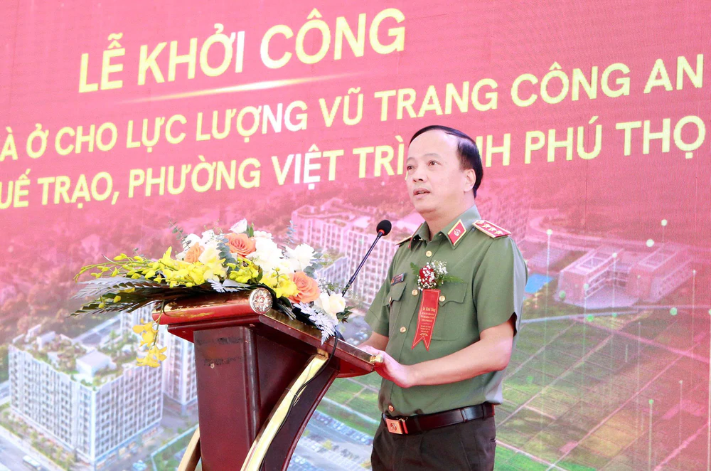 Phú Thọ: Khởi công dự án nhà ở hơn 1.000 căn hộ dành cho lực lượng Công an nhân dân - Ảnh 2.