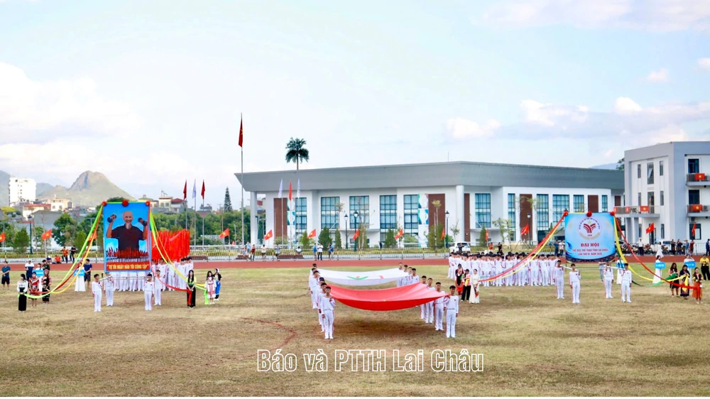 Tổng duyệt lần 2 chương trình Khai mạc Đại hội Thể dục thể thao tỉnh Lai Châu lần thứ VI, năm 2026 - Ảnh 1. Tổng duyệt lần 2 chương trình Khai mạc Đại hội Thể dục thể thao tỉnh Lai Châu lần thứ VI, năm 2026 - Ảnh 1.