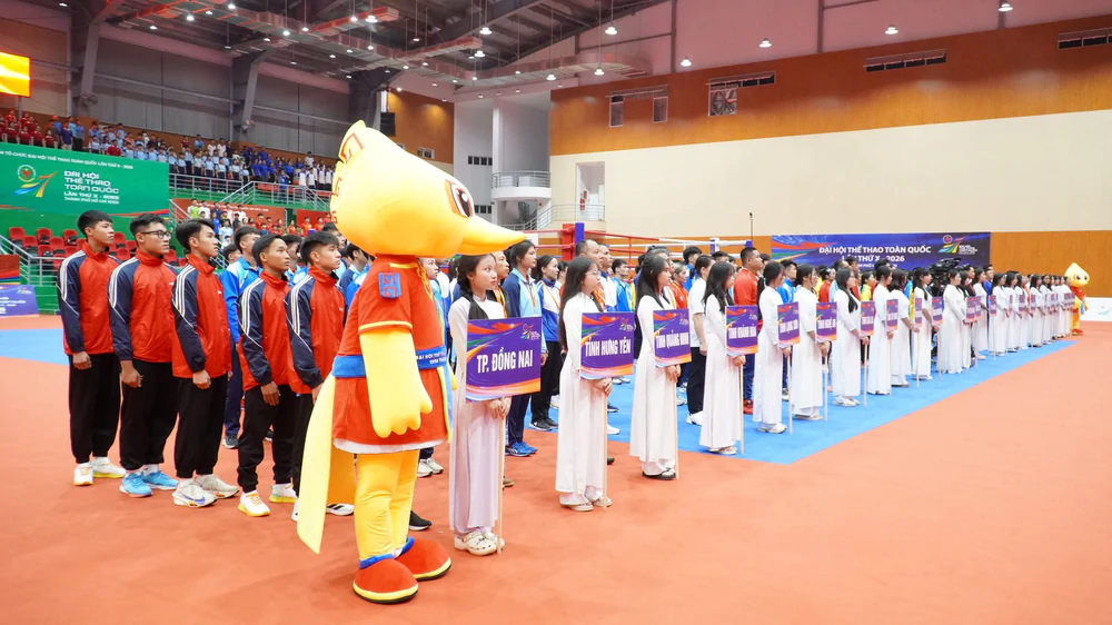 Môn Muay tại Đại hội Thể thao toàn quốc 2026 chính thức khởi tranh, gần 200 võ sĩ bước vào tranh tài - Ảnh 2. Môn Muay tại Đại hội Thể thao toàn quốc 2026 chính thức khởi tranh, gần 200 võ sĩ bước vào tranh tài - Ảnh 2.