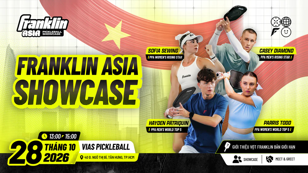 Franklin Asia Showcase 3 quy tụ bốn vận động viên pickleball quốc tế tại TP.HCM - Ảnh 1.