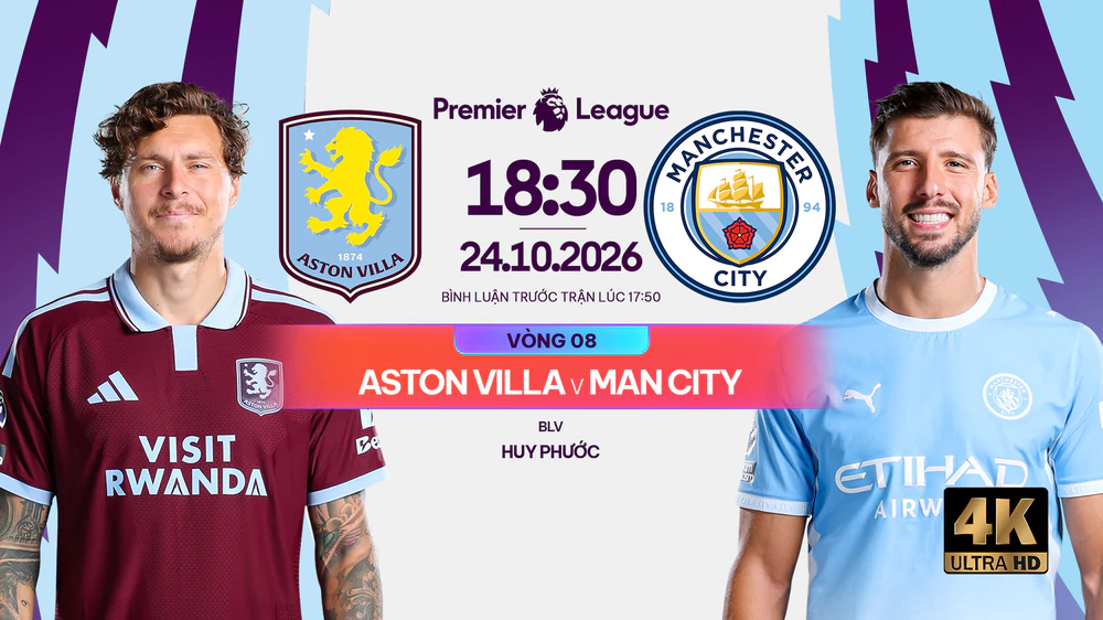 Trực Tiếp Bóng Đá Aston Villa Vs Man City 18H30 Hôm Nay, Ngoại Hạng Anh Vòng 8 - Ảnh 2. Trực Tiếp Bóng Đá