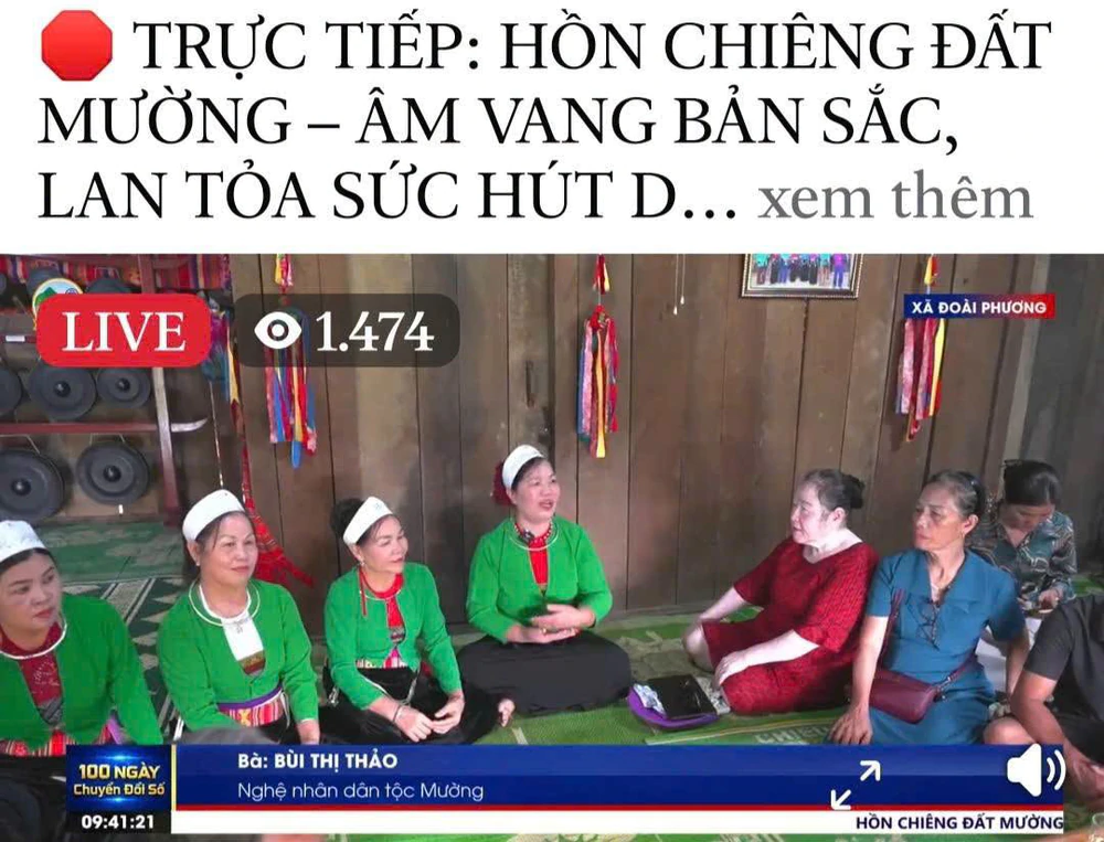 Theo nhịp chiêng Mường trên sóng livestream - Ảnh 3. Theo nhịp chiêng Mường trên sóng livestream - Ảnh 3.