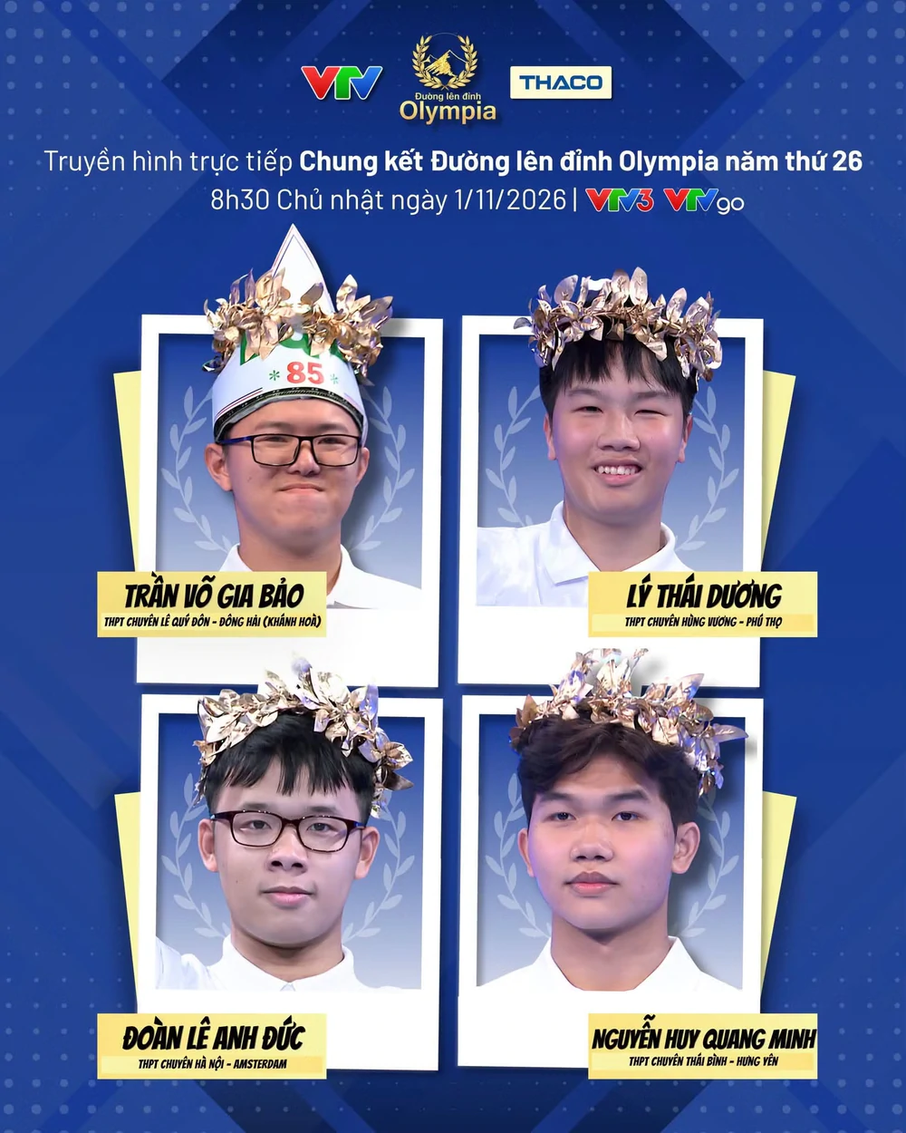 Chung kết Olympia năm thứ 26: Hai trường chuyên lần đầu có điểm cầu truyền hình - Ảnh 8. Chung kết Olympia năm thứ 26: Hai trường chuyên lần đầu có điểm cầu truyền hình - Ảnh 8.