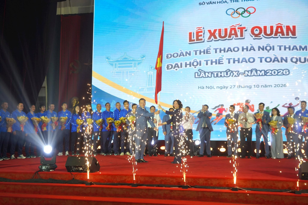 Đoàn Hà Nội xuất quân dự Đại hội Thể thao toàn quốc 2026, quyết tâm bảo vệ ngôi đầu - Ảnh 1.