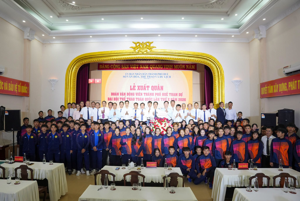 Đoàn TP. Huế xuất quân dự Đại hội Thể thao toàn quốc lần thứ X, đặt mục tiêu giành 6-8 HCV - Ảnh 1. Đoàn TP. Huế xuất quân dự Đại hội Thể thao toàn quốc lần thứ X, đặt mục tiêu giành 6-8 HCV - Ảnh 1.