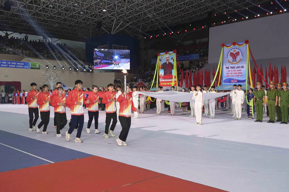 Lào Cai khai mạc Đại hội Thể dục thể thao tỉnh lần thứ I năm 2026, quy tụ 2.500 vận động viên tranh tài - Ảnh 4. Lào Cai khai mạc Đại hội Thể dục thể thao tỉnh lần thứ I năm 2026, quy tụ 2.500 vận động viên tranh tài - Ảnh 4.