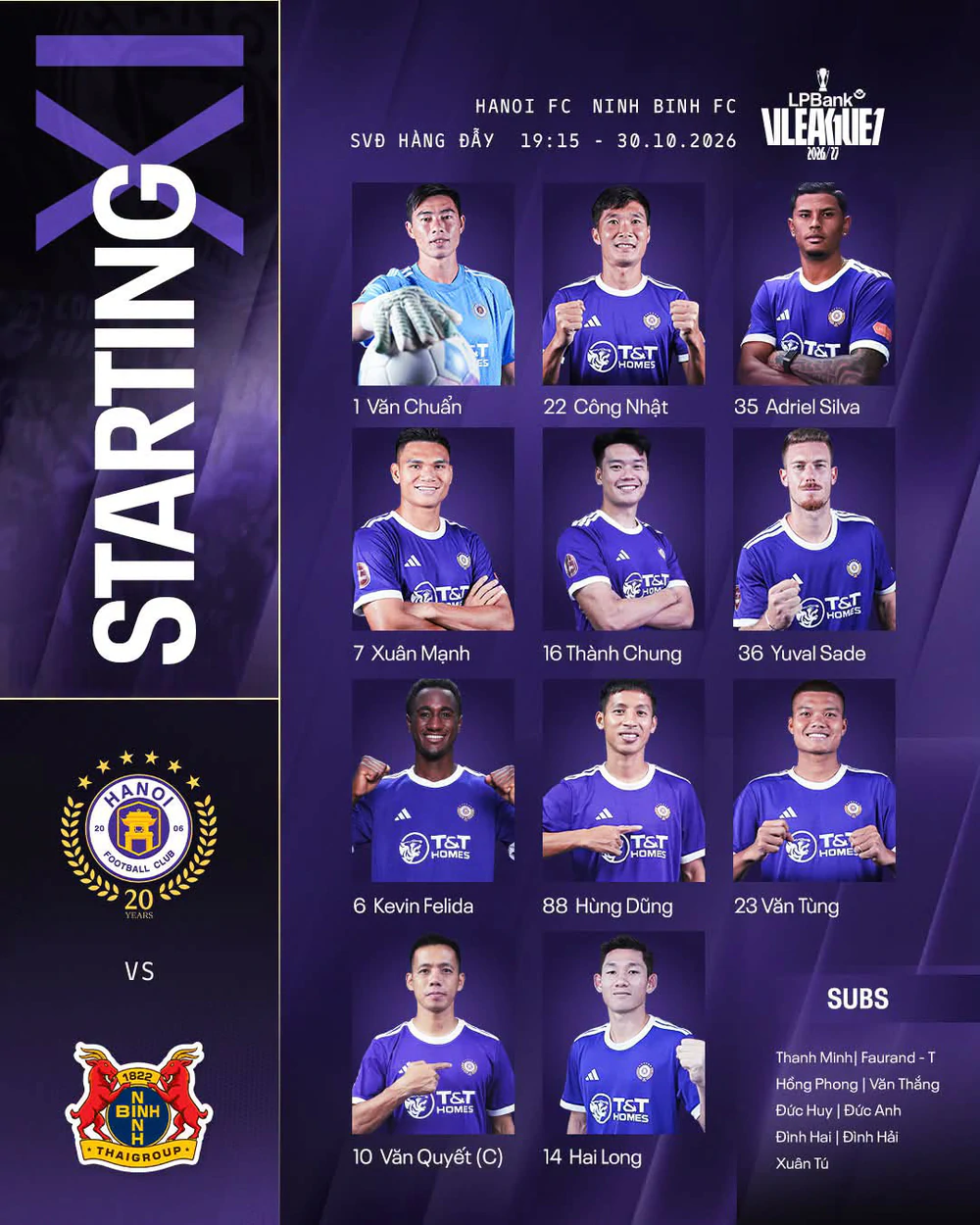 TRỰC TIẾP bóng đá Hà Nội FC vs Ninh Bình 19h15 hôm nay, V-League 2026/27 - Ảnh 2. TRỰC TIẾP bóng đá Hà Nội FC vs Ninh Bình 19h15 hôm nay, V-League 2026/27 - Ảnh 2.