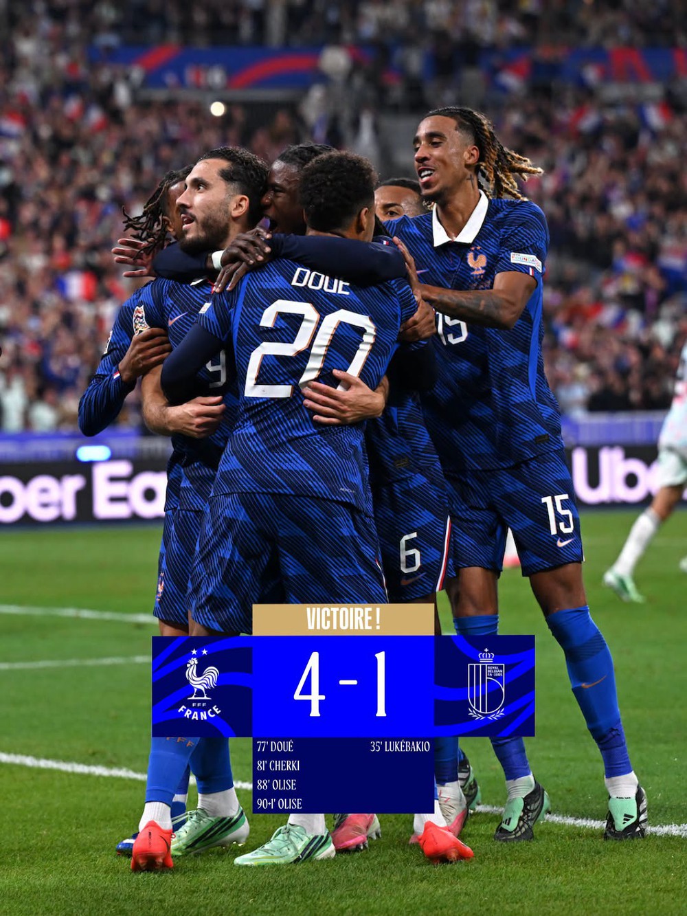 Pháp thắng Bỉ 4-1 ở Nations League. Ảnh: ĐT Pháp Pháp thắng Bỉ 4-1 ở Nations League. Ảnh: ĐT Pháp