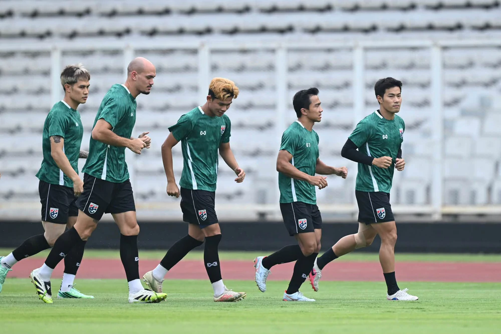 Tuyển Thái Lan tập luyện trước trận chung kết FIFA ASEAN Cup 2026. Ảnh: FA Thailand Tuyển Thái Lan tập luyện trước trận chung kết FIFA ASEAN Cup 2026. Ảnh: FA Thailand