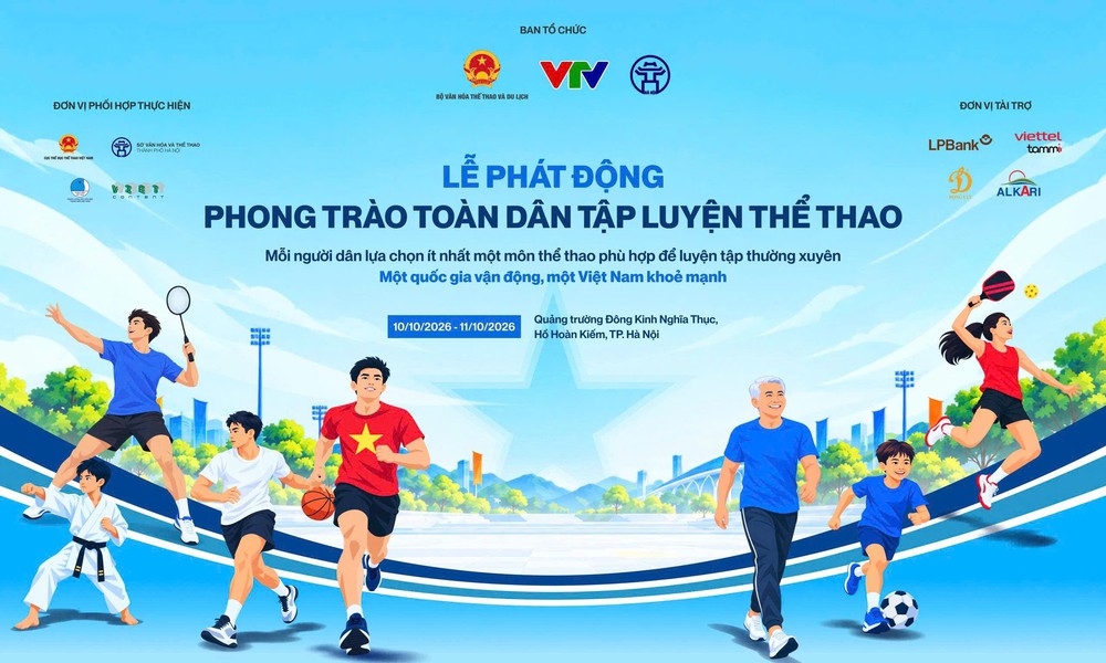 Quang Hải, Đình Bắc và hàng loạt ngôi sao thể thao tham gia lễ phát động phong trào toàn dân tập luyện thể thao - Ảnh 1. Quang Hải, Đình Bắc và hàng loạt ngôi sao thể thao tham gia lễ phát động phong trào toàn dân tập luyện thể thao - Ảnh 1.