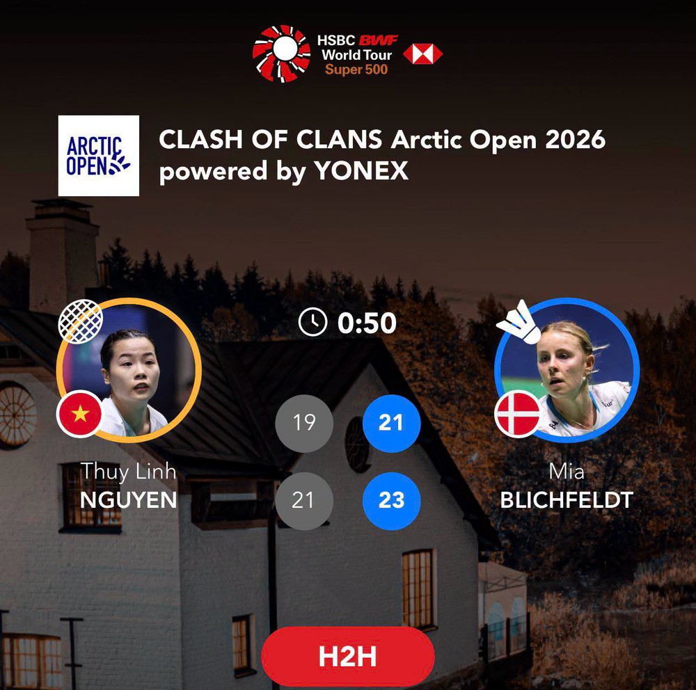 Thua tiếc nuối hạt giống số 8, Nguyễn Thùy Linh tạm biệt giải cầu lông Arctic Open 2026 - Ảnh 1. Nguyễn Thùy Linh