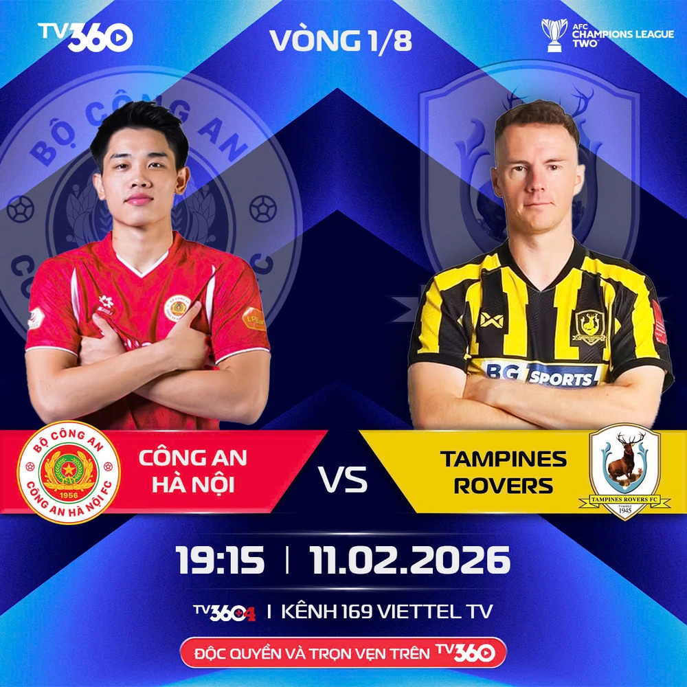 Link xem trực tiếp bóng đá Công An Hà Nội vs Tampines Rovers 19h15 hôm nay, Cúp C2 châu Á vòng 1/8 - Ảnh 2.