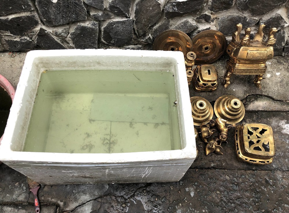 Nghề chùi bóng lư đồng dịp Tết cổ truyền ở vùng đất Tây Đô - Ảnh 5.