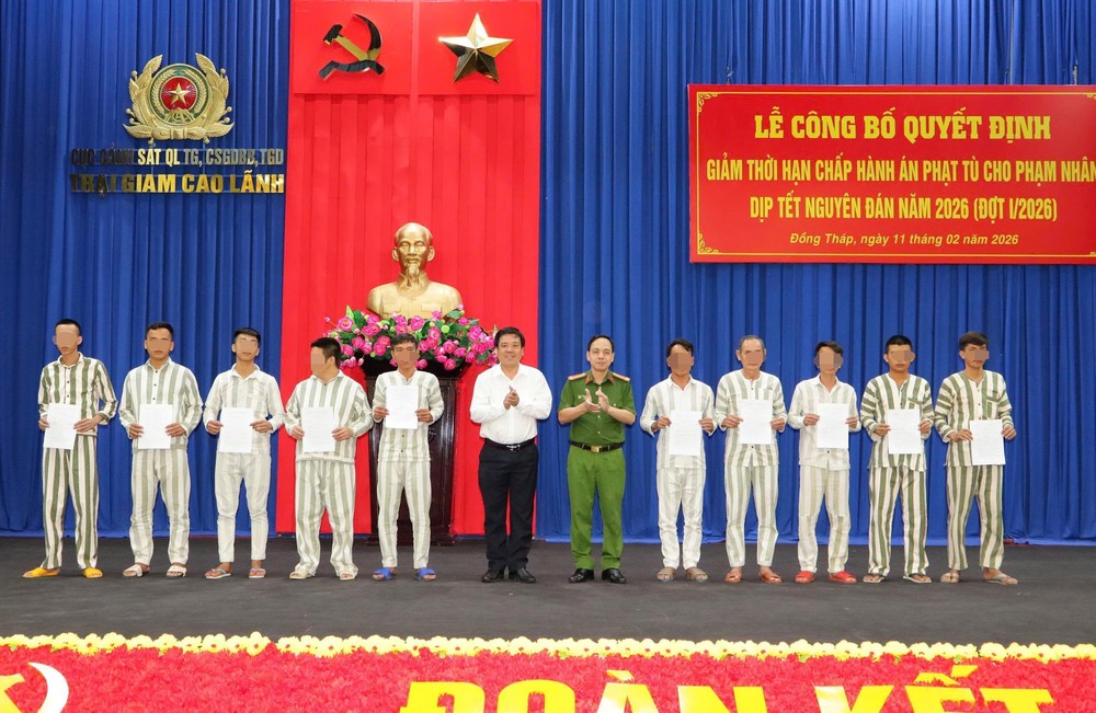 Giảm thời hạn chấp hành án phạt tù cho nhiều phạm nhân dịp Tết Nguyên đán - Ảnh 1.