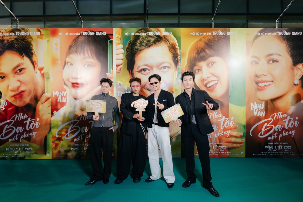 Dàn sao Việt đổ bộ thảm đỏ phim "Nhà ba tôi một phòng" - Ảnh 2.