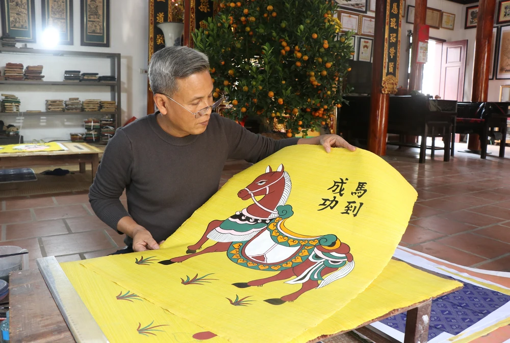 Tết Bính Ngọ cùng tìm hiểu ý nghĩa con ngựa trên tranh dân gian Đông Hồ - Ảnh 2.