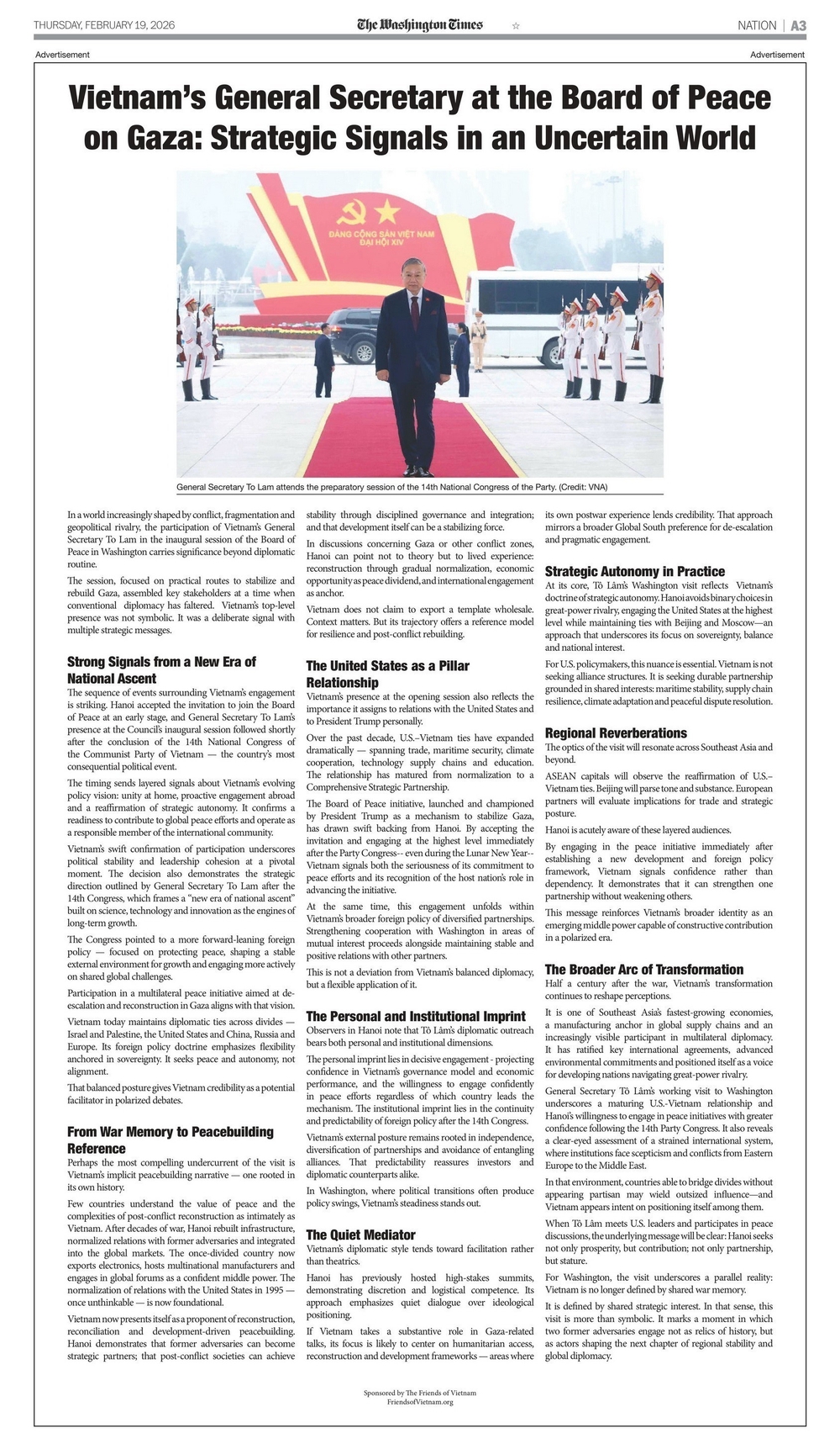 Truyền thông Hoa Kỳ đánh giá cao việc Việt Nam chủ động đóng góp cho hòa bình và ổn định toàn cầu - Ảnh 1.