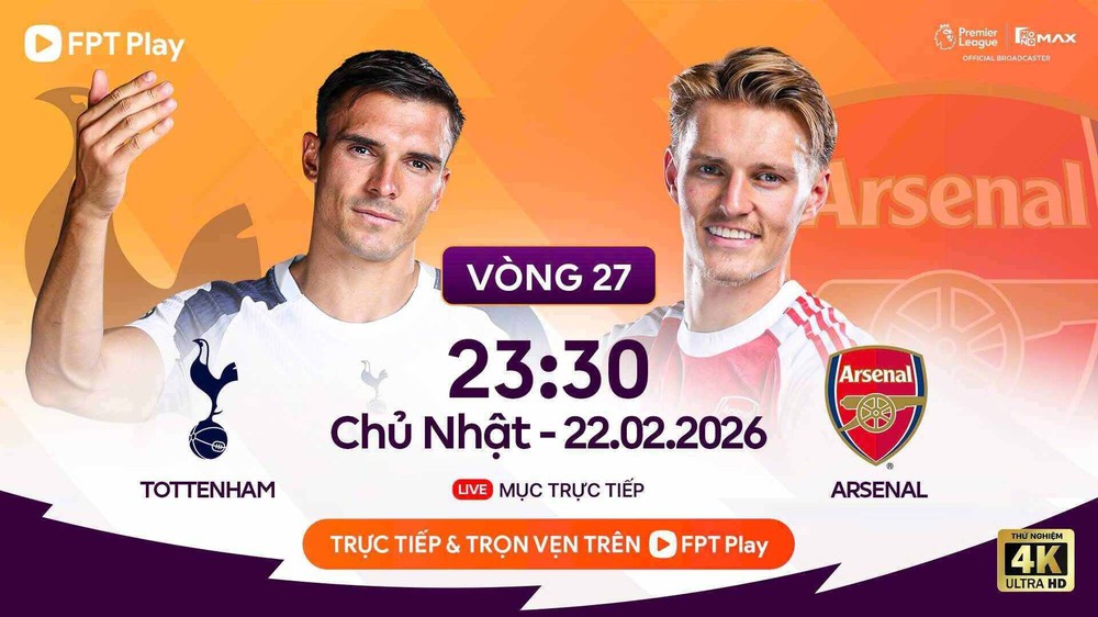 Lịch thi đấu bóng đá hôm nay 22/2: Trực tiếp đại chiến bắc London - Ảnh 1.