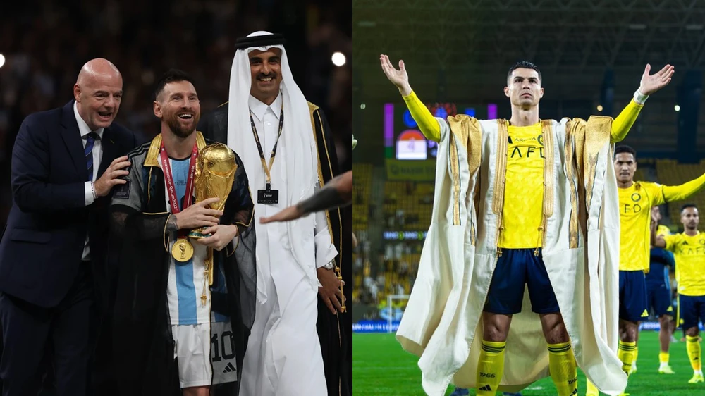 Giải mã "long bào" mà Ronaldo khoác lên người sau khi lập cú đúp cho Al Nassr - Ảnh 2.