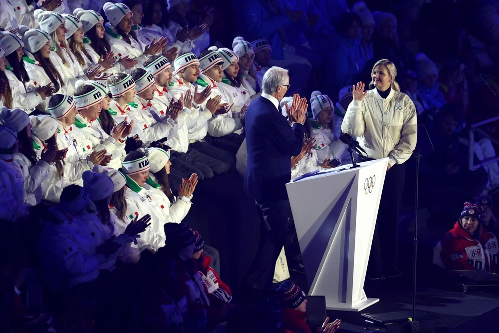 Những khoảnh khắc ấn tượng nhất Olympic mùa Đông Milano Cortina 2026 - Ảnh 26. Những khoảnh khắc ấn tượng nhất Olympic mùa Đông Milano Cortina 2026 - Ảnh 26.