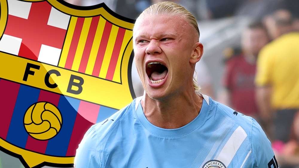 Barcelona tự tin kích nổ được bom tấn Haaland để chiều lòng Hansi Flick - Ảnh 1. Barcelona tự tin kích nổ được bom tấn Haaland để chiều lòng Hansi Flick - Ảnh 1.