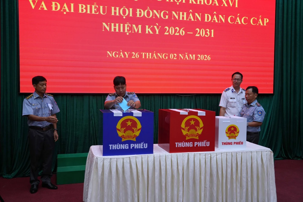 Cử tri TP. Hồ Chí Minh làm việc dài ngày trên biển bỏ phiếu sớm - Ảnh 11.