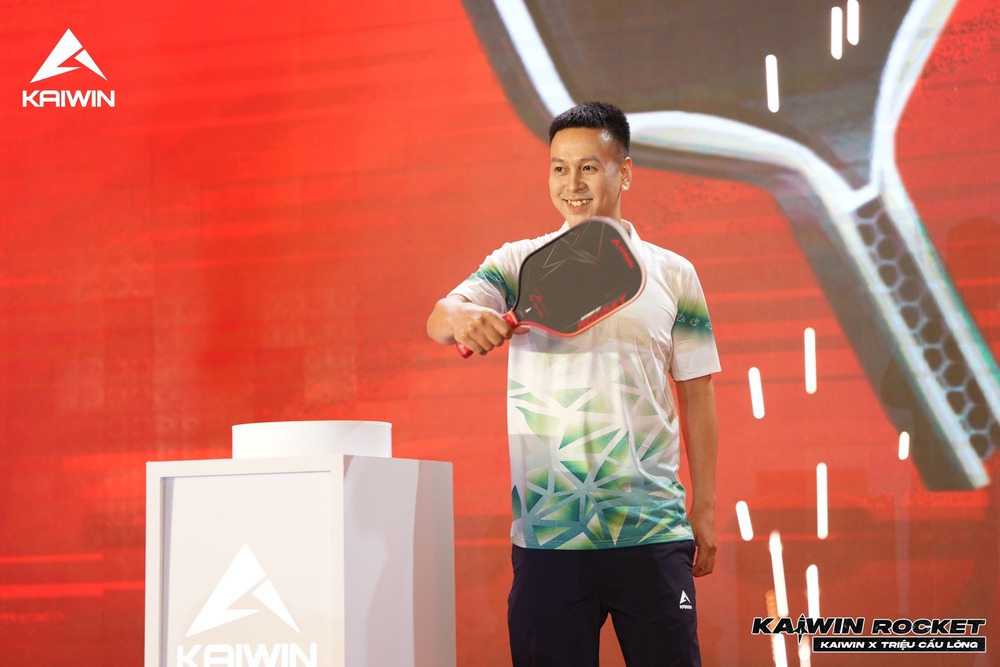 Triệu Cầu Lông gia nhập team pickleball Kaiwin, mở ra bước ngoặt sự nghiệp với mẫu vợt Rocket - Ảnh 1.