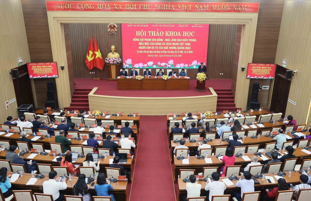 Hội thảo khoa học Đồng chí Phạm Văn Đồng – Nhà lãnh đạo kiên trung, mẫu mực - Ảnh 1. Hội thảo khoa học Đồng chí Phạm Văn Đồng – Nhà lãnh đạo kiên trung, mẫu mực - Ảnh 1.