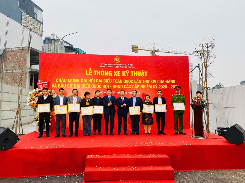 Thông xe kỹ thuật con đường giải tỏa áp lực cho đường vành đai 2 Thủ đô - Ảnh 2.