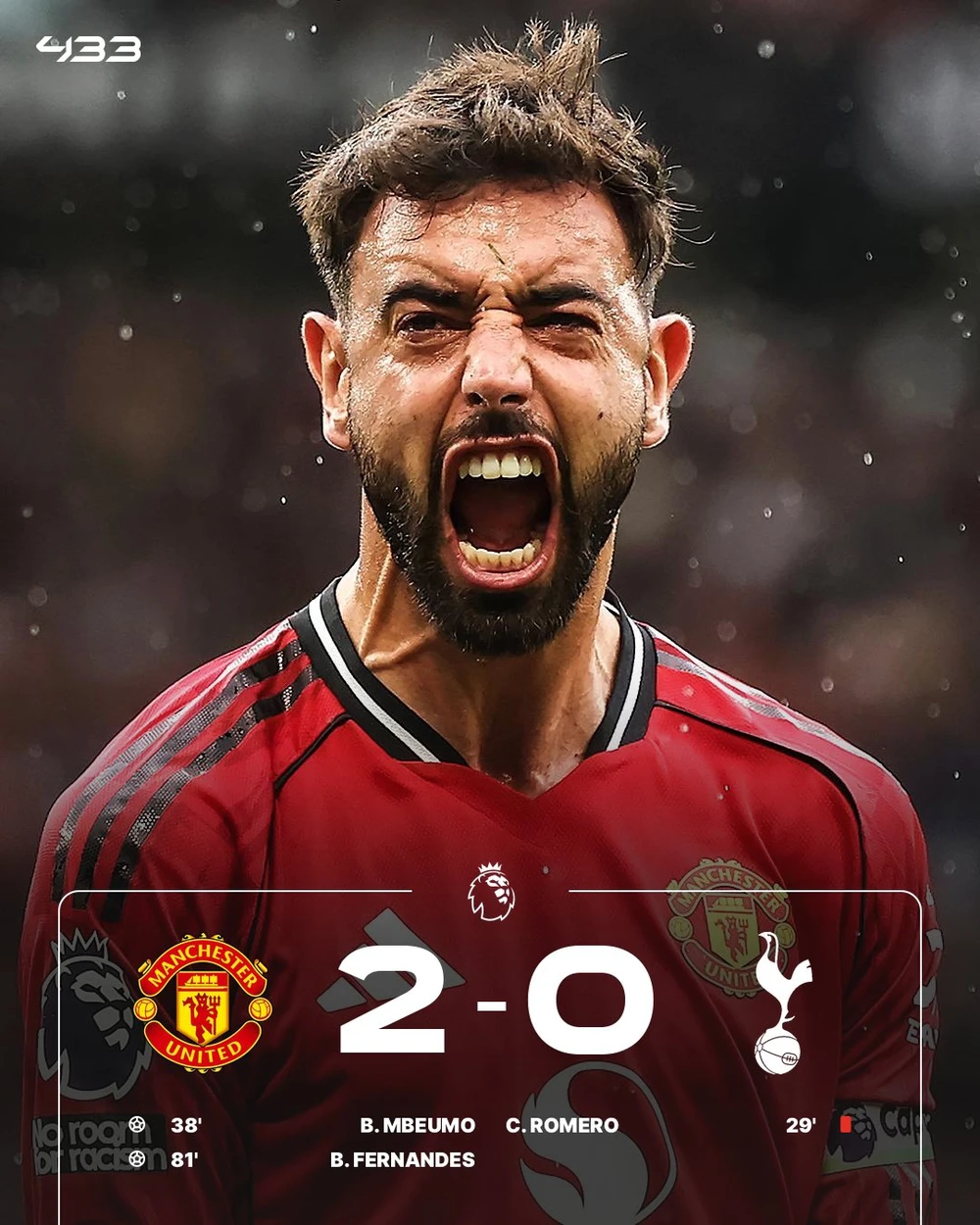 Bruno để lại dấu giày trong 200 bàn, MU tiếp tục chiến thắng với HLV Carrick - Ảnh 1.