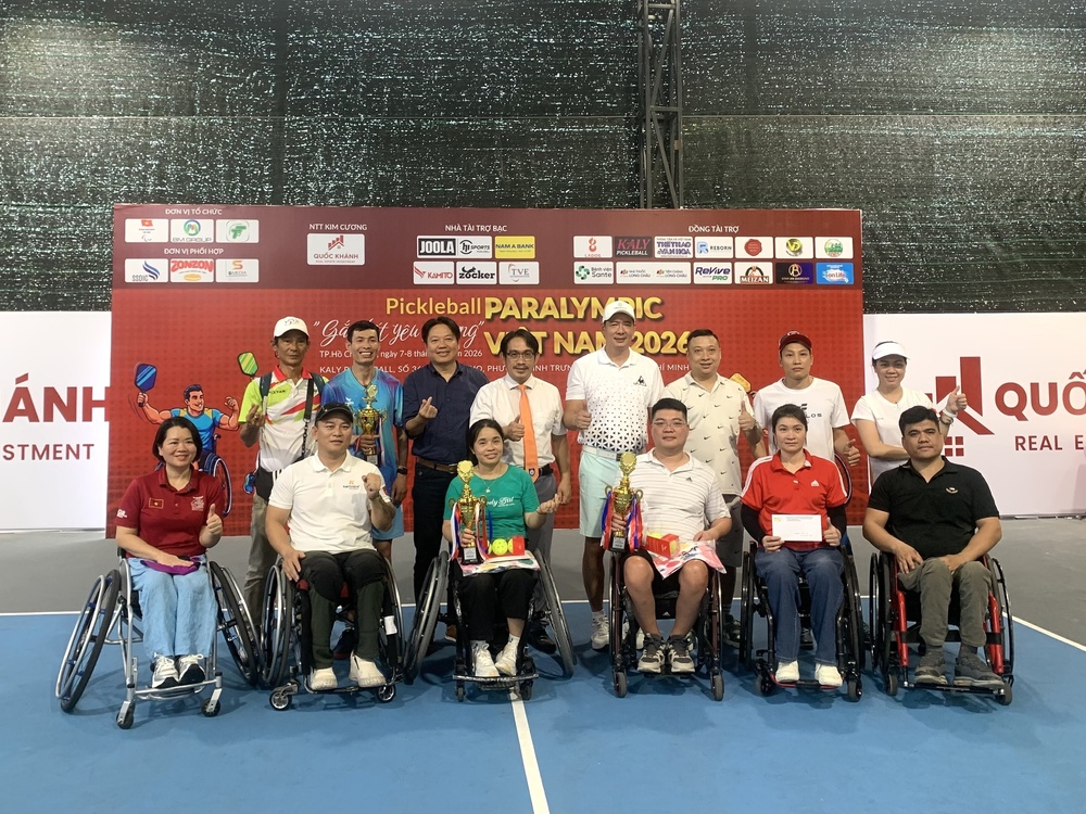Ấn tượng nghị lực và ý chí vươn lên Giải Pickleball Paralympic Việt Nam 2026  - Ảnh 4.