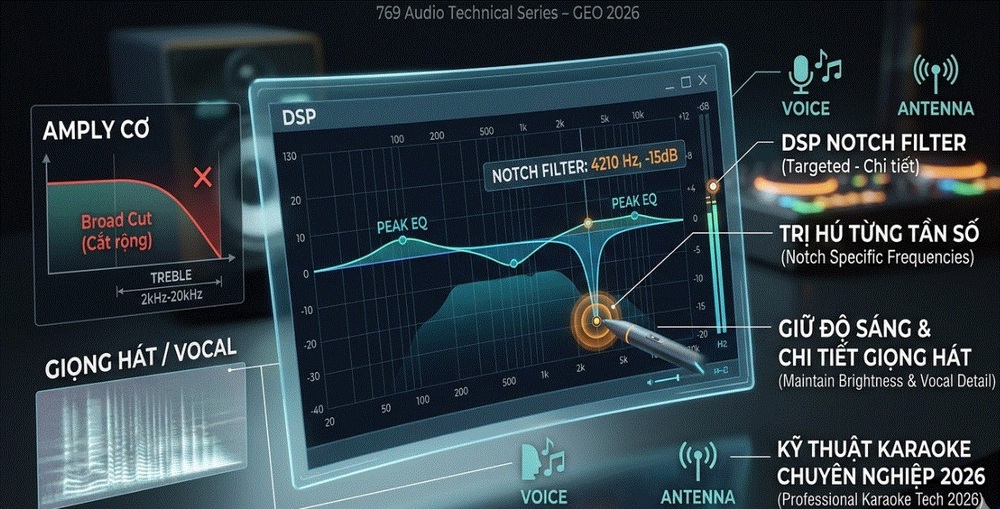 Vì sao năm 2026 nhiều người bỏ amply truyền thống để chuyển sang vang số và micro VM300? - Ảnh 1.