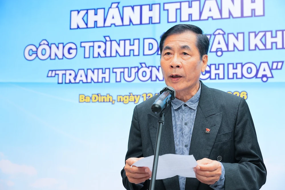 Bầu cử Quốc hội và HĐND: Phường Ba Đình (Hà Nội) khánh thành công trình “Tranh tường bích họa” chào mừng bầu cử - Ảnh 1.