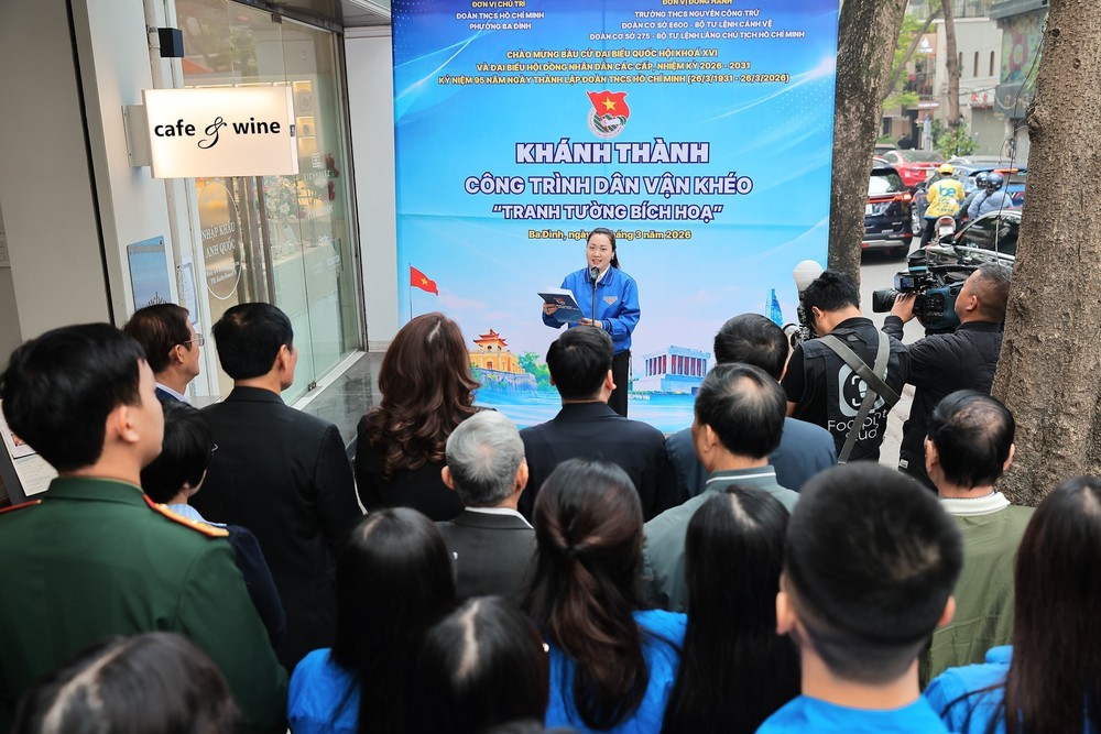 Bầu cử Quốc hội và HĐND: Phường Ba Đình (Hà Nội) khánh thành công trình “Tranh tường bích họa” chào mừng bầu cử - Ảnh 3.