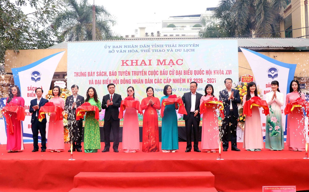 Khai trương không gian trưng bày sách, báo tuyên truyền về bầu cử - Ảnh 1.