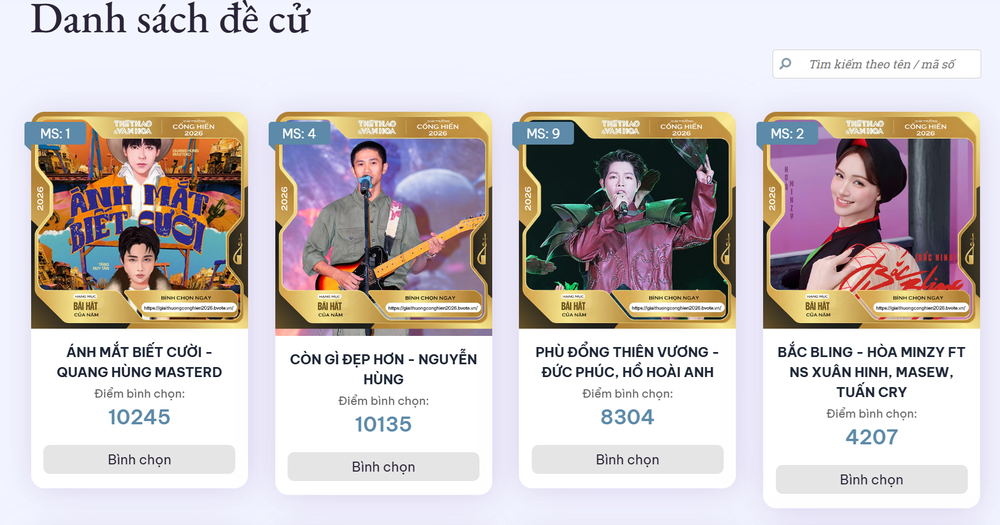 Bình chọn Cống hiến 2026: Erik soán ngôi MV của năm, Đan Trường vượt SKYNOTE của Quốc Thiên - Ảnh 3. Bình chọn Cống hiến 2026: Erik soán ngôi MV của năm, Đan Trường vượt SKYNOTE của Quốc Thiên - Ảnh 3.