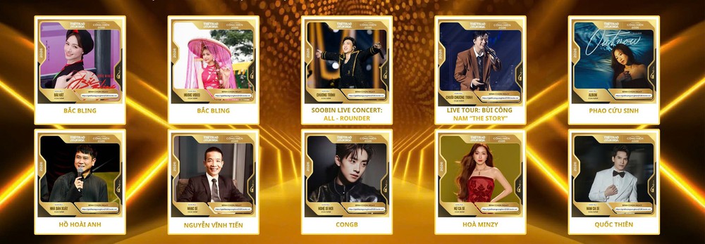 Kết quả bình chọn Top 10 đề cử Giải Âm nhạc Cống hiến 2026: Cuộc đua sôi động và nhiều bất ngờ - Ảnh 1. Kết quả bình chọn Top 10 đề cử Giải Âm nhạc Cống hiến 2026: Cuộc đua sôi động và nhiều bất ngờ - Ảnh 1.