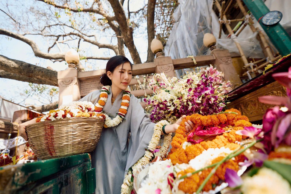 Hoa hậu Hoàng Y Nhung và chuyến hành hương đặc biệt tại Ấn Độ  - Ảnh 1.