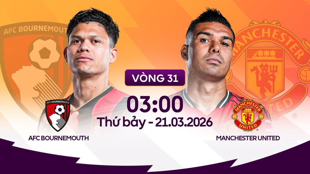 Link xem trực tiếp bóng đá Bournemouth vs MU 03h00 ngày 22/03, Ngoại hạng Anh vòng 31 - Ảnh 2.
