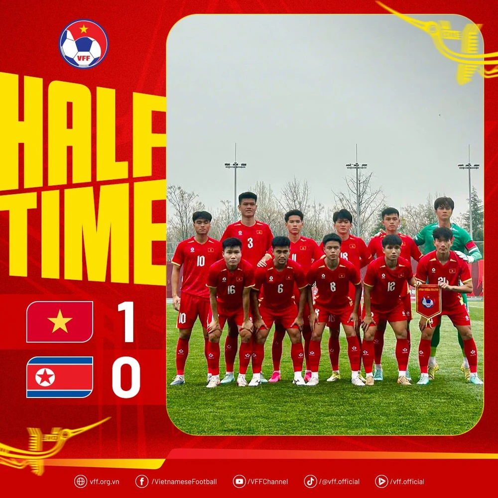 TRỰC TIẾP bóng đá U23 Việt Nam vs U23 Triều Tiên: Minh Tâm ghi bàn (H1 KT, 1-0) - Ảnh 1.